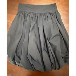 NWT Aleeza Paris Womens Black Midi Bubble Skirt Sz Large